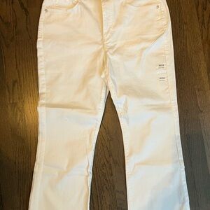 NWT Loft white crop flare jeans